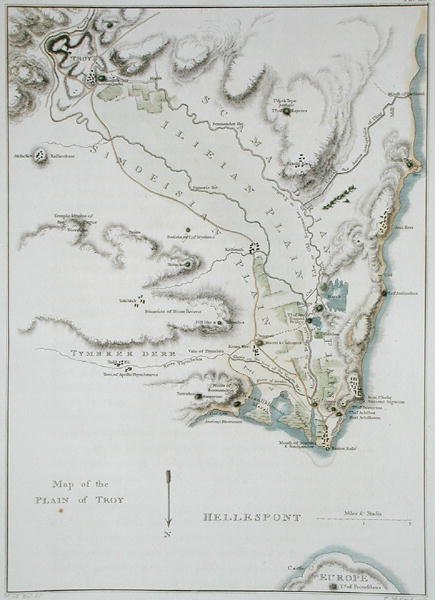 Mapa da Planície de Tróia, de 