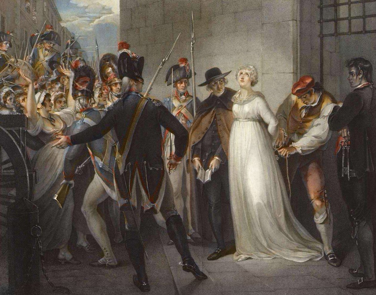 Marie-Antoinette deixando a Conciergerie, em 16 de outubro de William (after) Hamilton