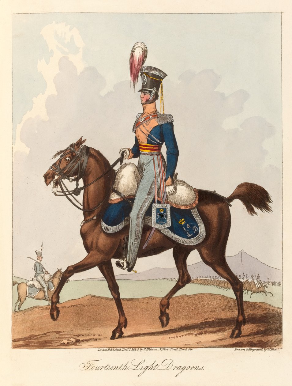 14 Dragões Luzes (aquatint, de cor) de William (after) Heath