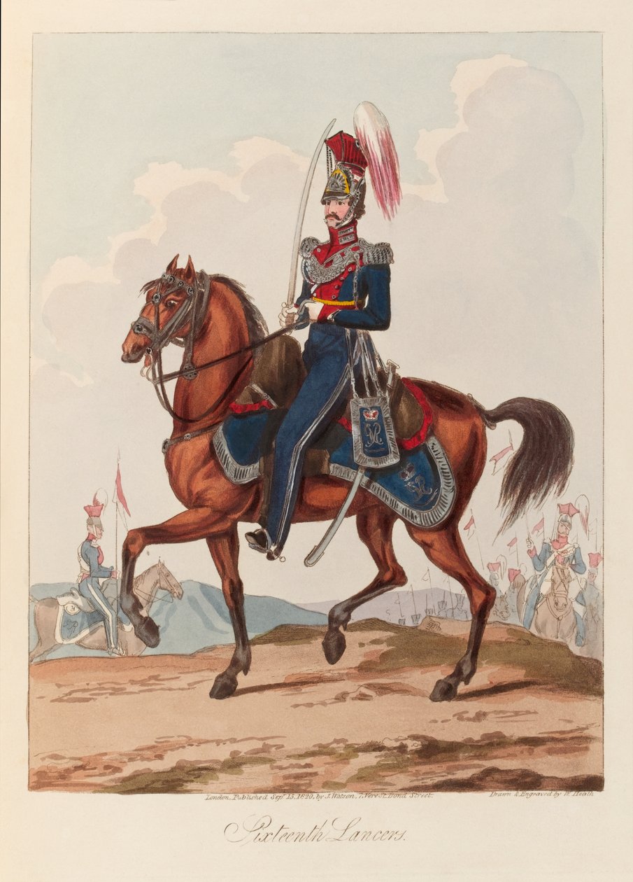 16º Lanceiros (aquatint, de cor) de William (after) Heath
