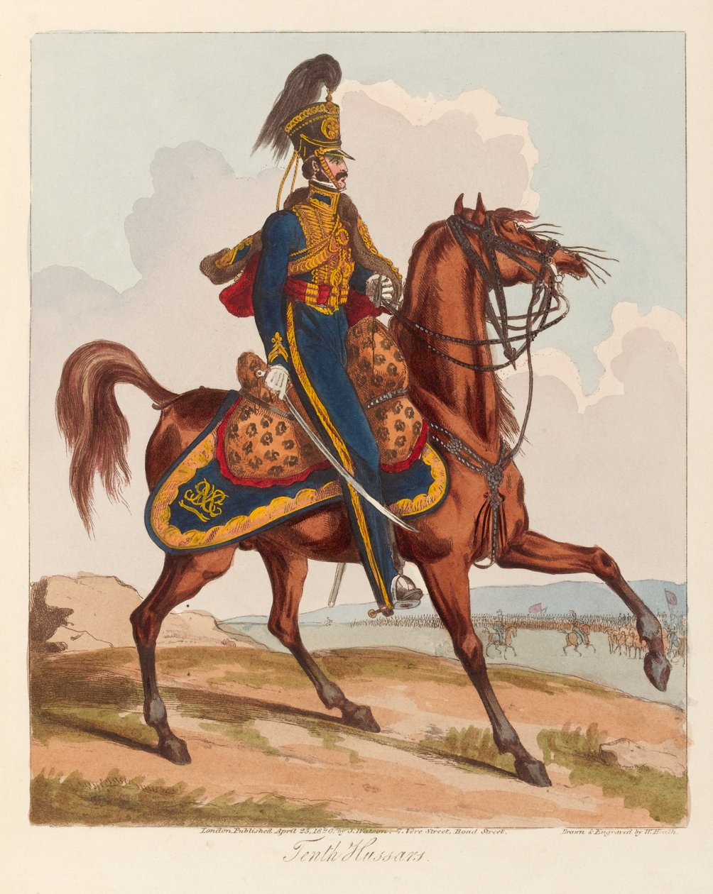 Décimo Hussardos (aquatint, de cor) de William (after) Heath