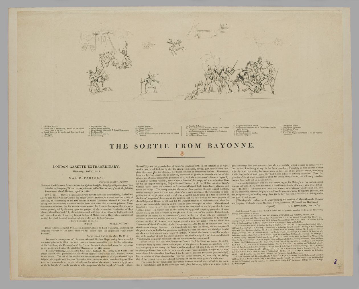 A Sortie de Bayonne de William (after) Heath