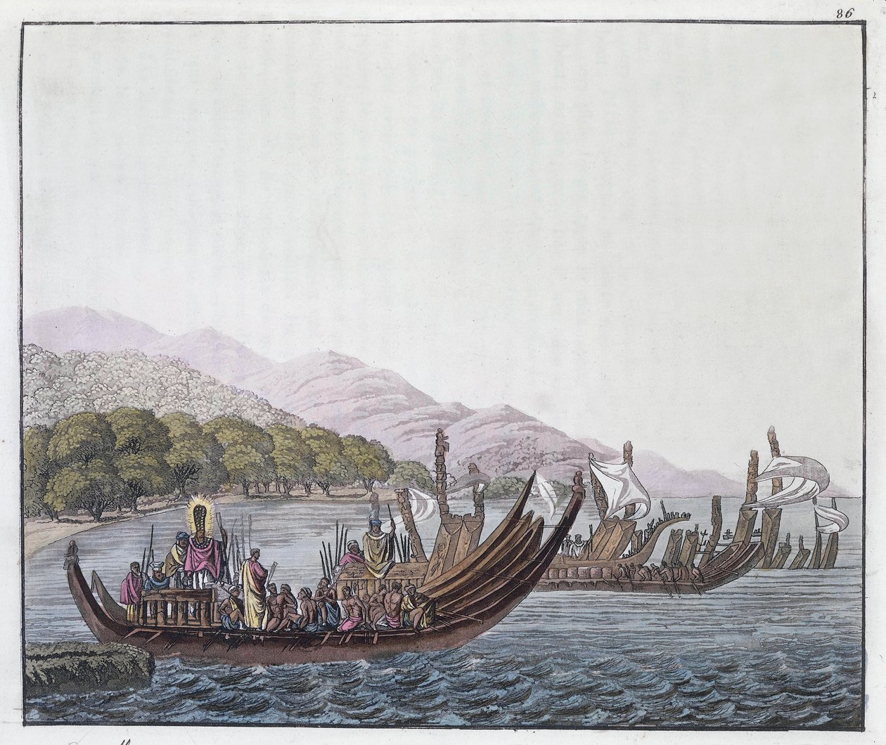Gravura de P. Fumagalli, tirada de um quadro de William Hodges de William (after) Hodges