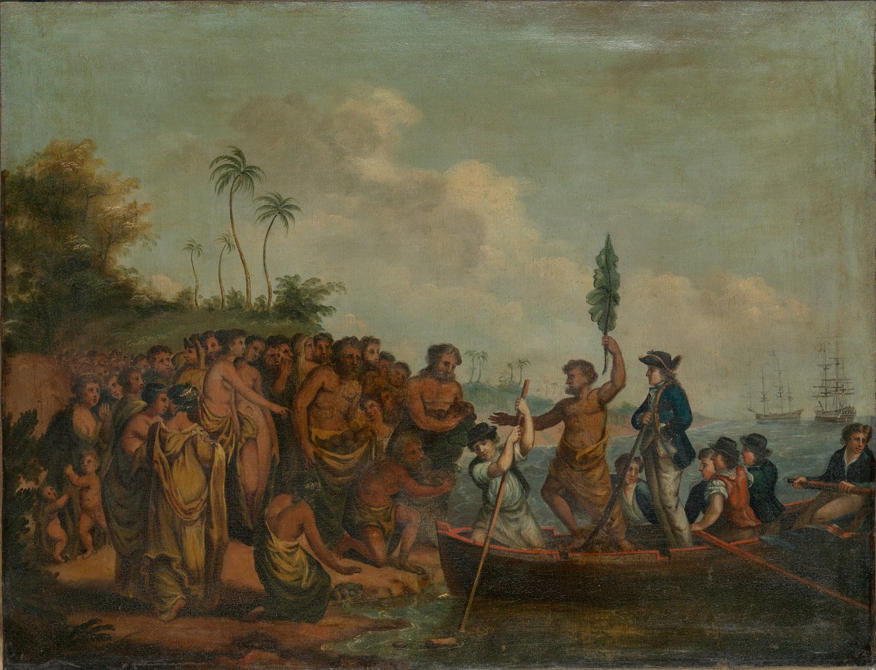 Desembarque do Capitão Cook em Middleburg, Ilhas Amigas de William (after) Hodges