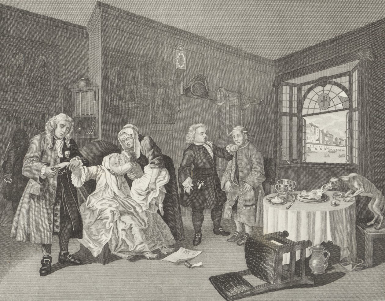 Casamento à la Mode de William (after) Hogarth