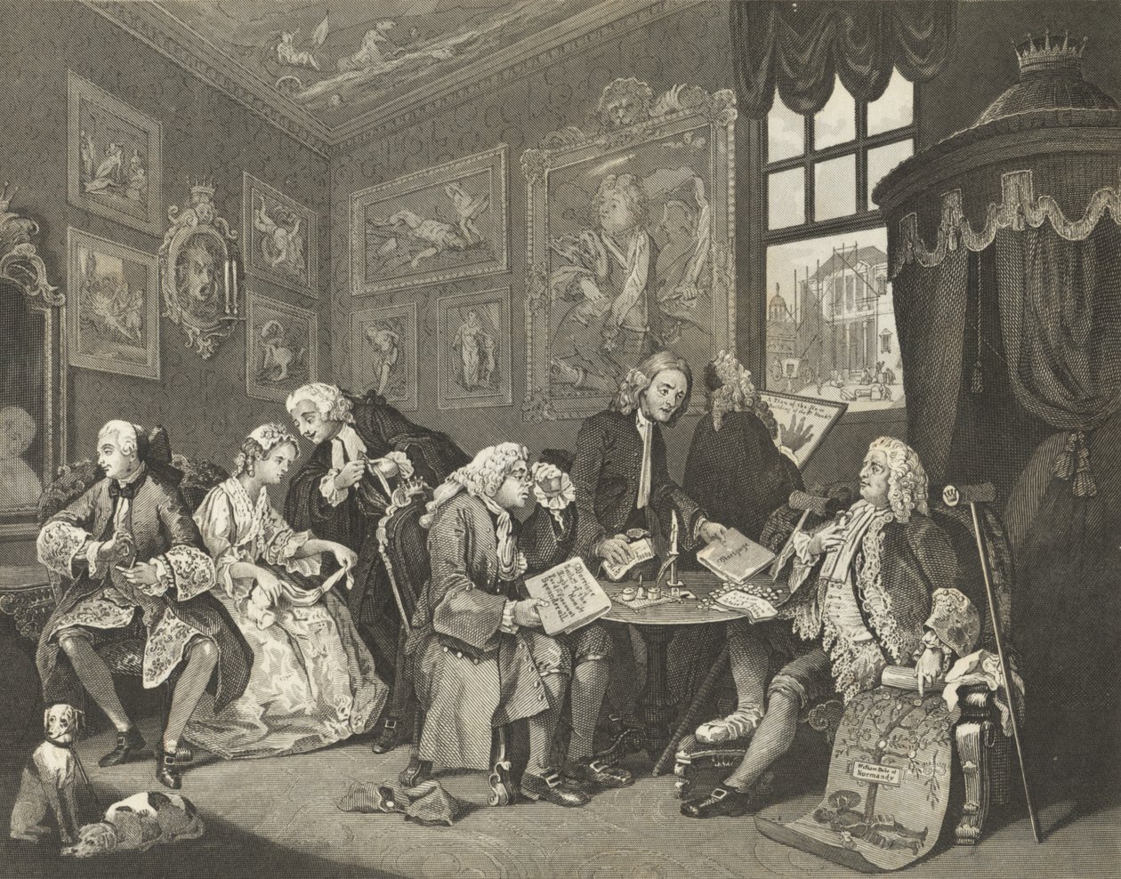 Casamento a la Mode de William (after) Hogarth