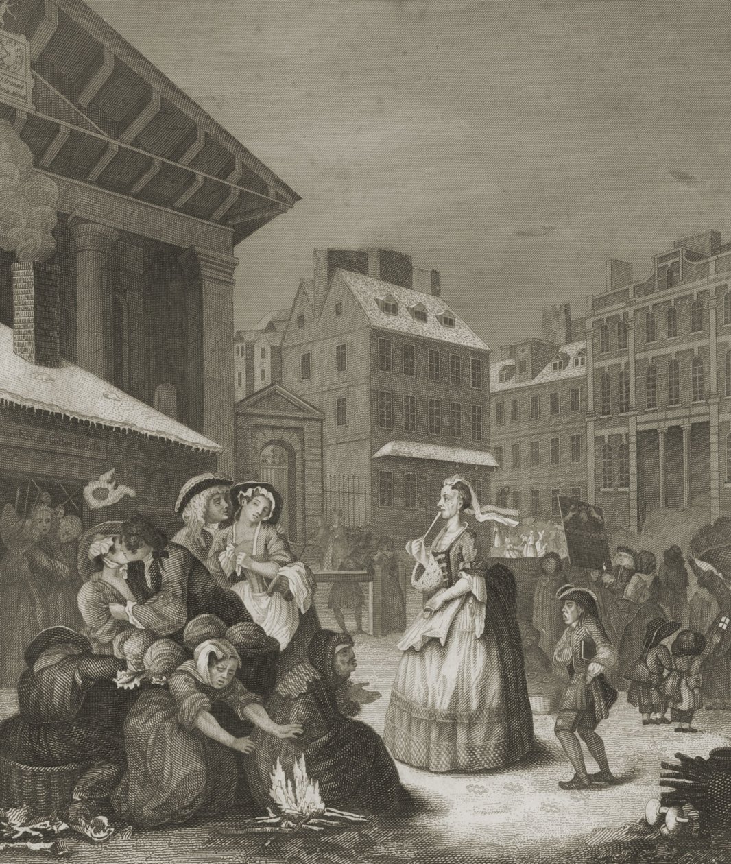 Manhã - ruas de Londres de William (after) Hogarth
