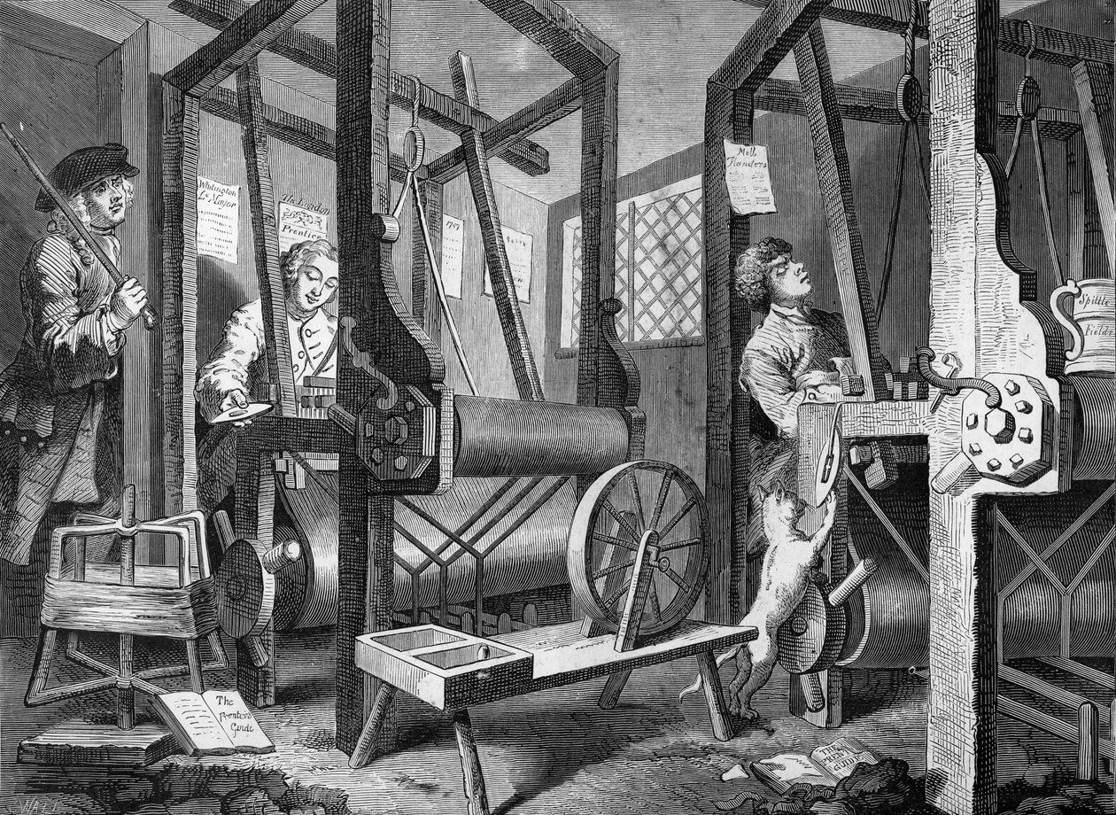 Os Aprendizes - Gravação de William (after) Hogarth