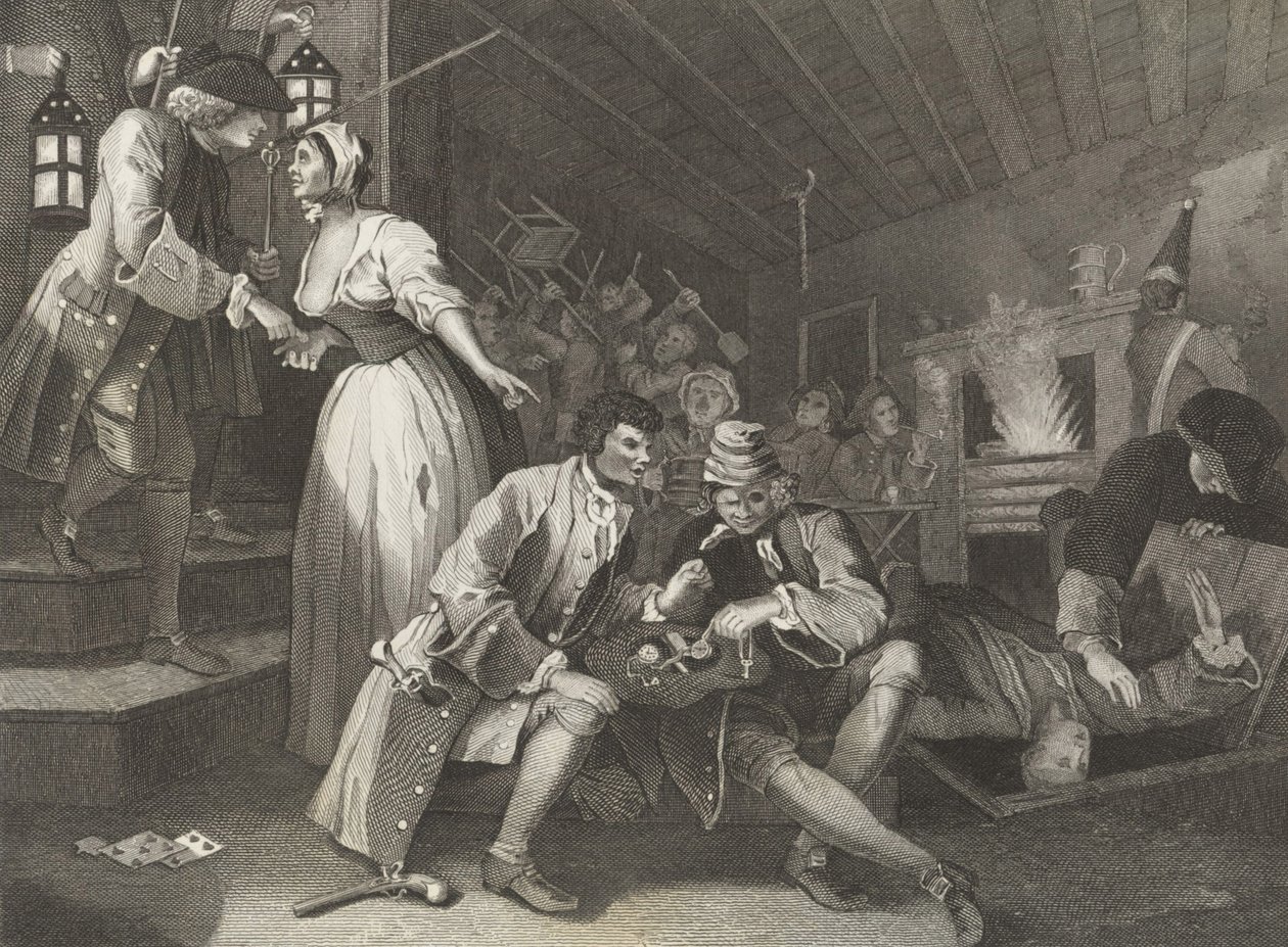 The Thieves Den - de William (after) Hogarth