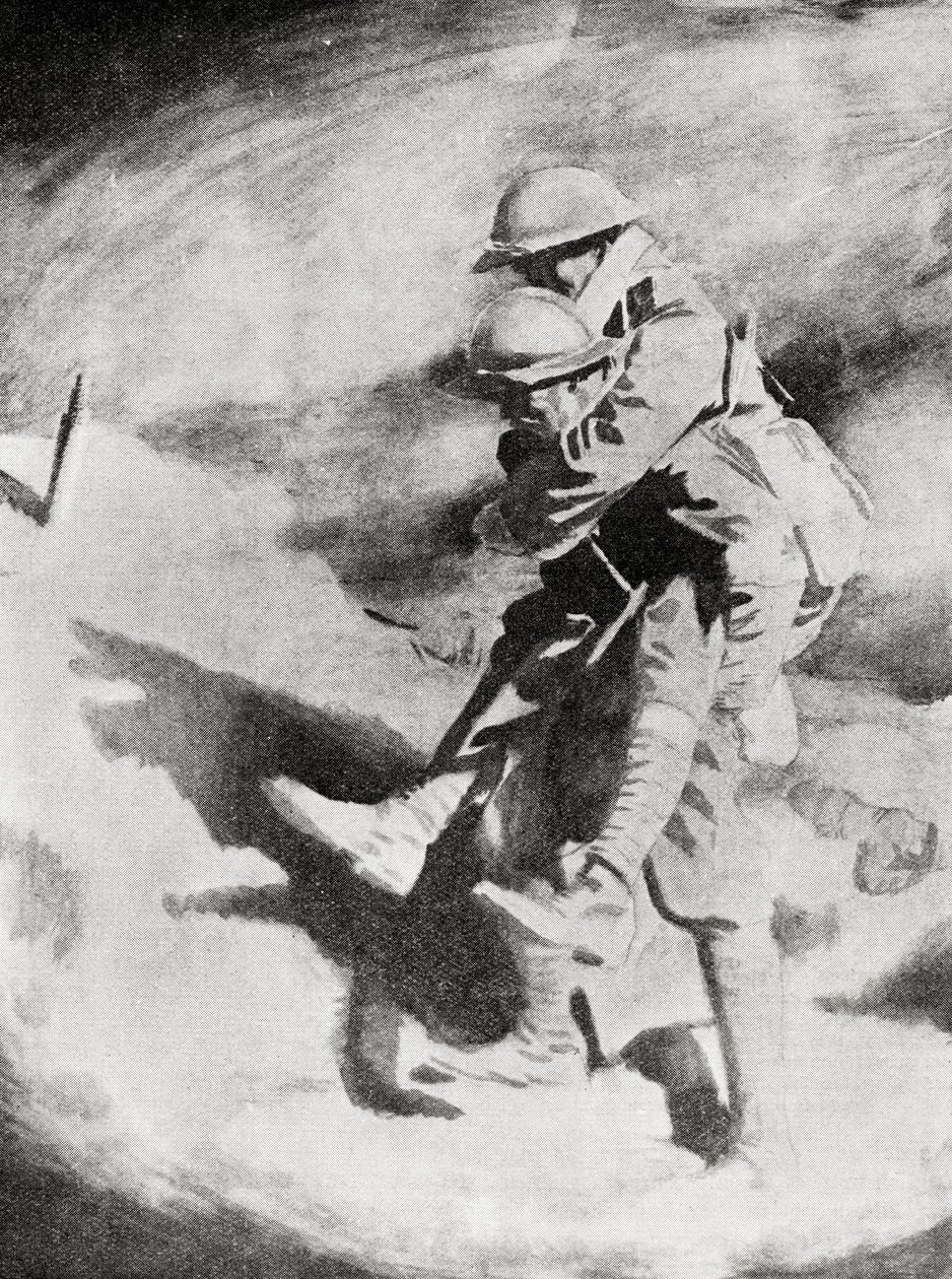 Poilu e Tommy segundo a pintura de Sir William Orpen. de William (after) Orpen