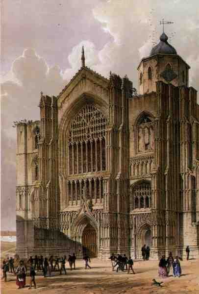 Bridlington Priory, a Frente Oeste, de 