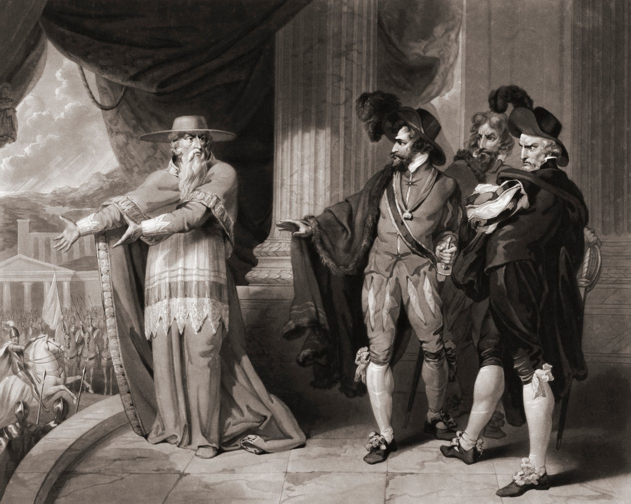 Francisco Jiménez de Cisneros responde aos nobres. (imprimir) de William (after) Ward