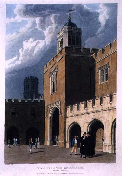 Vista do Quadrangle, Rugby School, de 