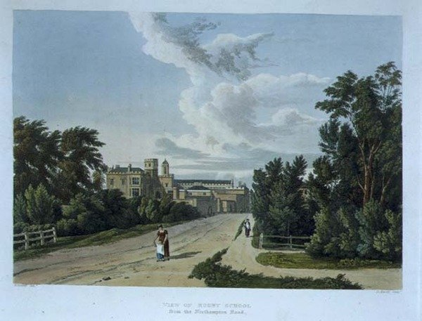 Vista da Rugby School da Northampton Road, da 