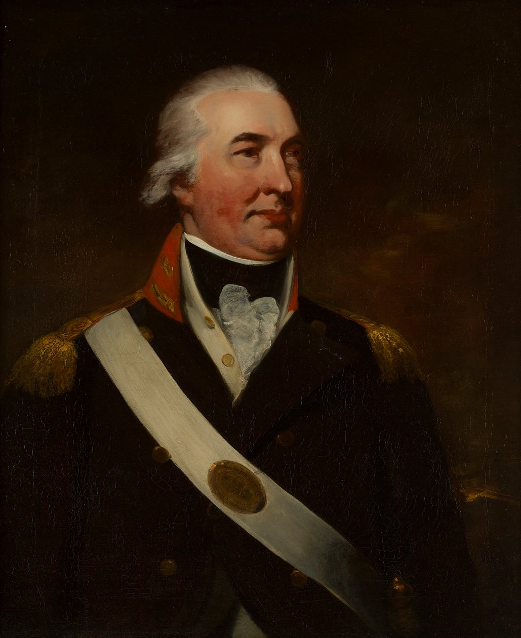 Retrato de meio comprimento do coronel Alexander Duff (óleo sobre tela) de William (attr. to) Beechey