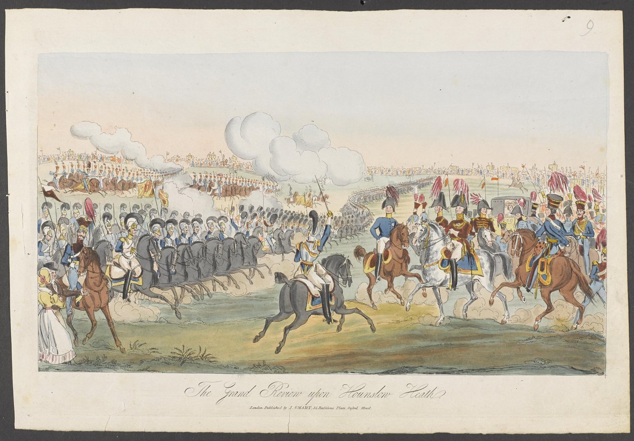 A Grande Revisão sobre a Saúde de Hounslow Heath de William (attr. to) Heath