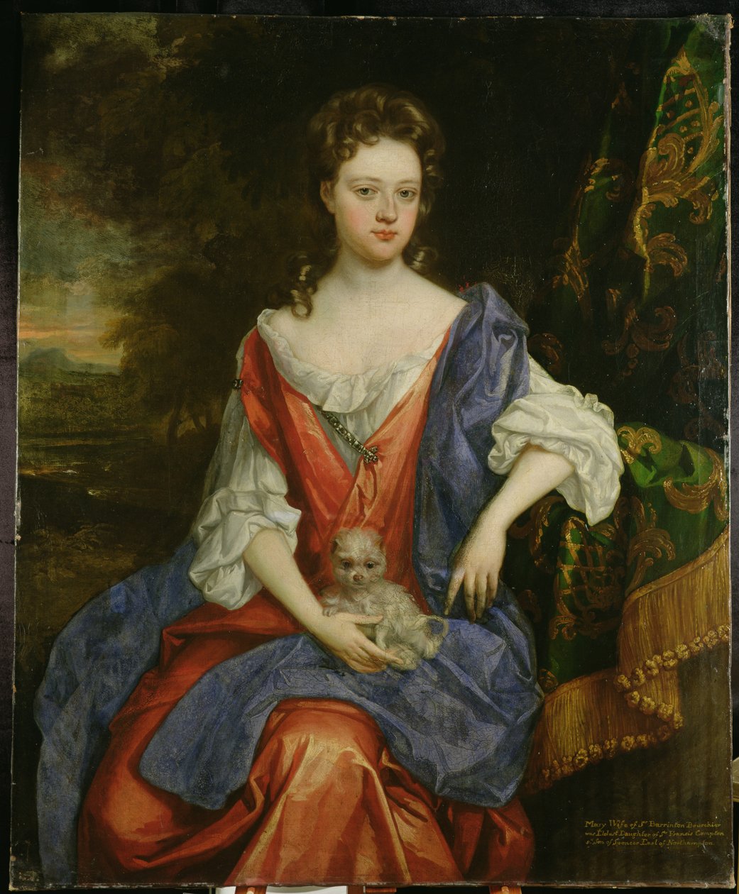 Retrato de Mary, Lady Barrington Bourchier (óleo sobre tela) de William (attr. to) Wissing or Wissmig