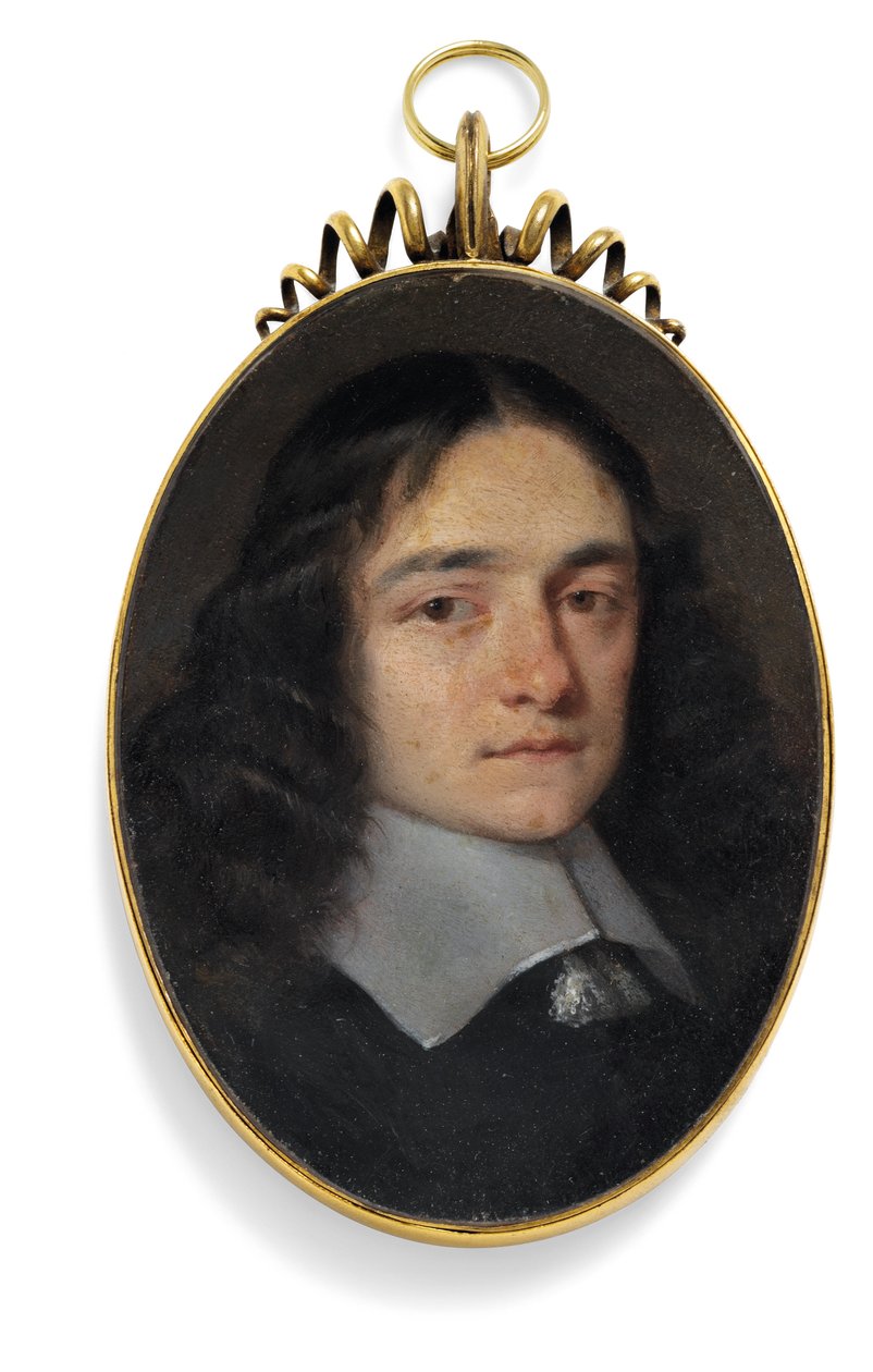 Um cavalheiro anteriormente chamado John Milton (óleo sobre cobre) de William (circle of) Dobson
