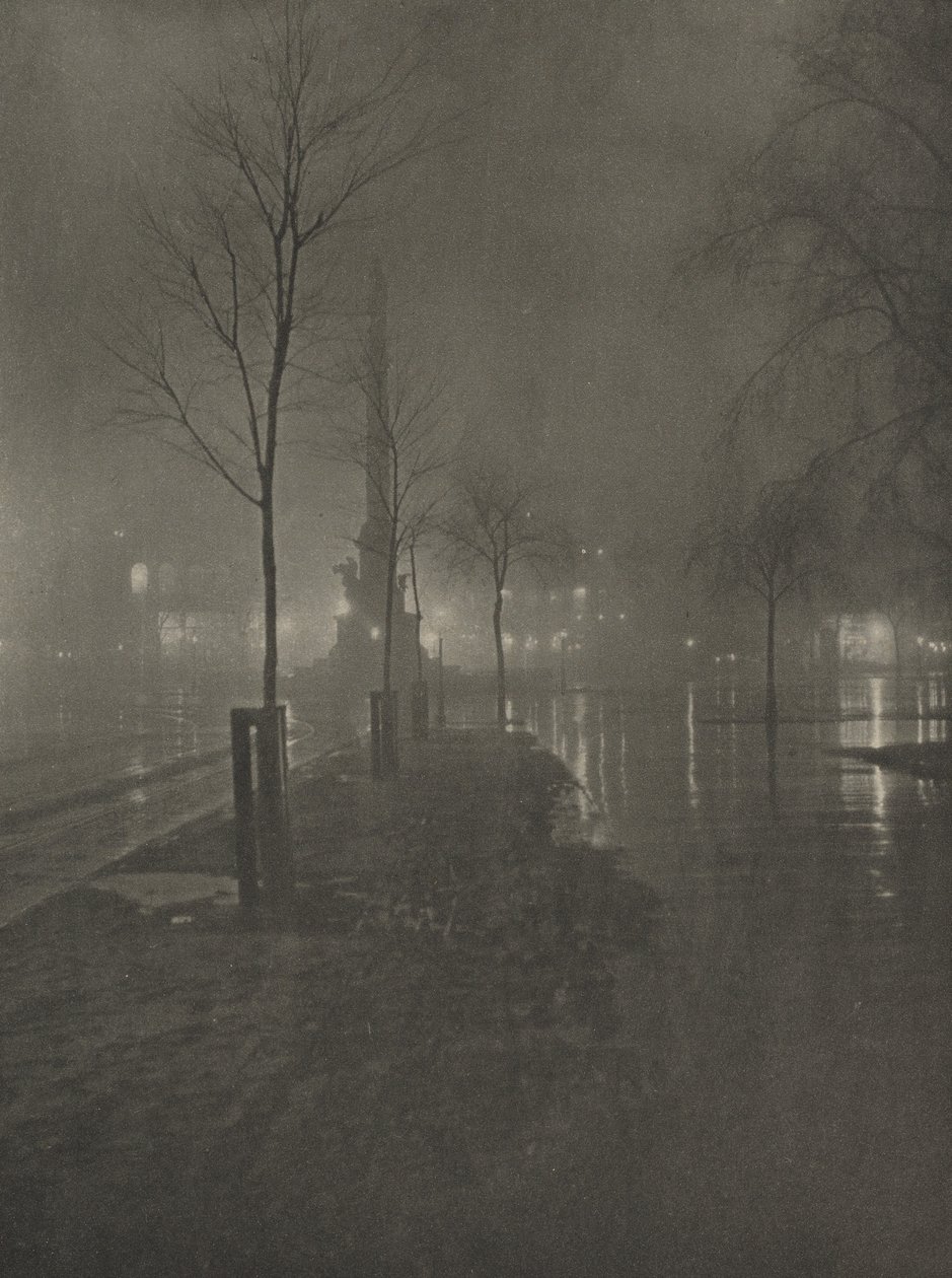 Noite molhada, Columbus Circle, Nova York de William A. Fraser