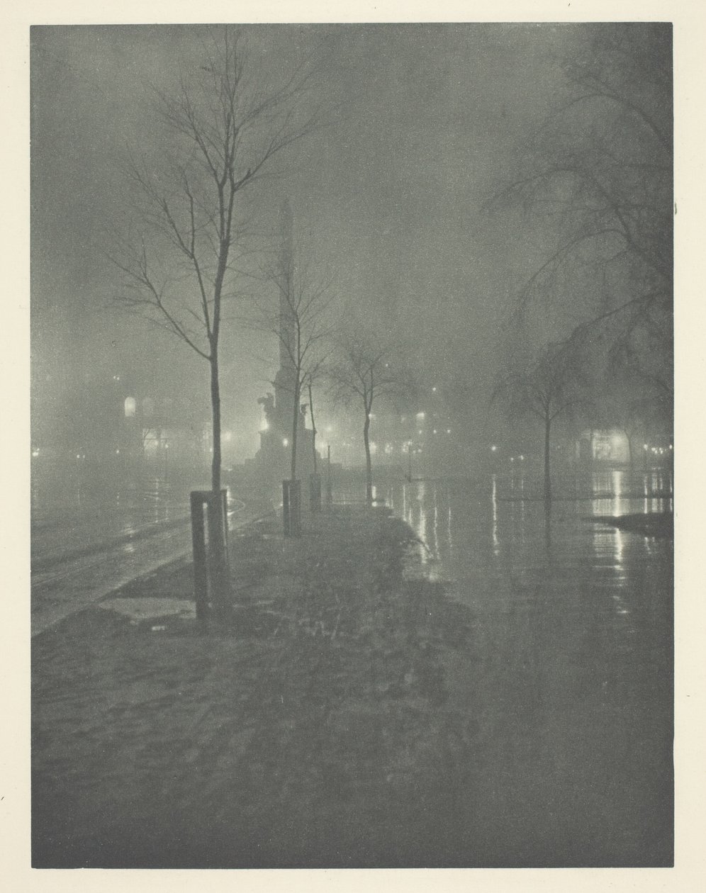 Noite molhada, Columbus Circle, Nova York de William A. Fraser