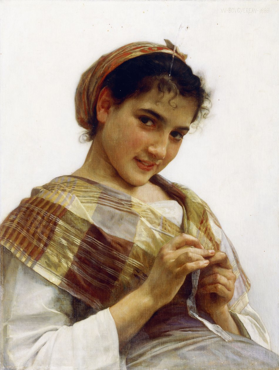 Uma menina bretão, 1889 de William Adolphe Bouguereau