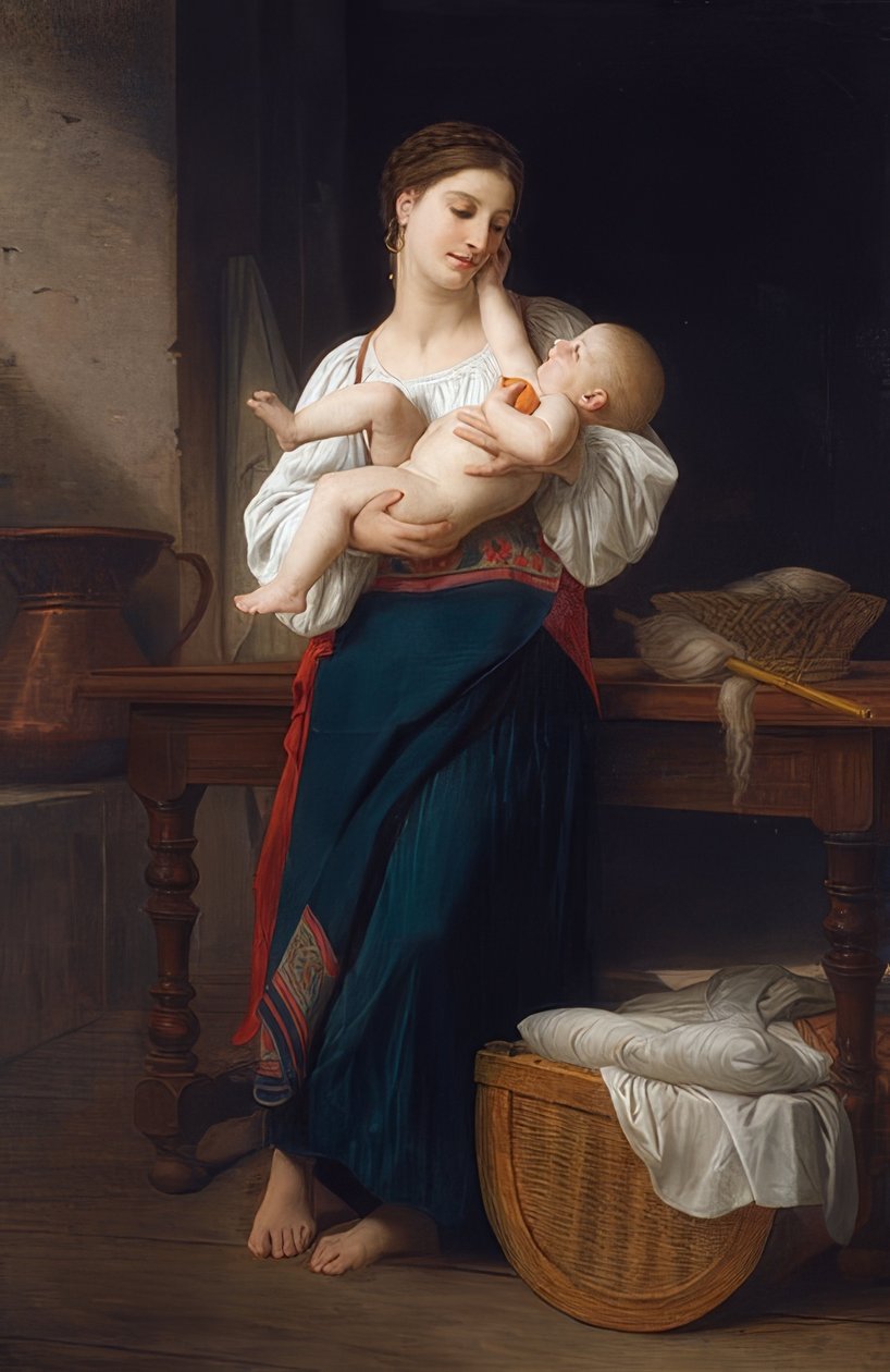 Primeira ternura de William Adolphe Bouguereau