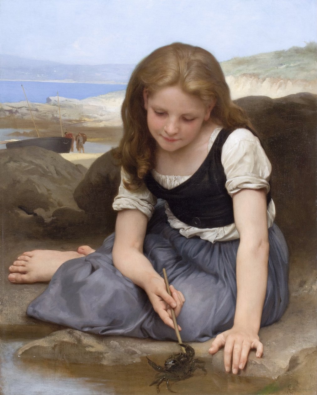 Francês:  Le crabe O caranguejo de William Adolphe Bouguereau