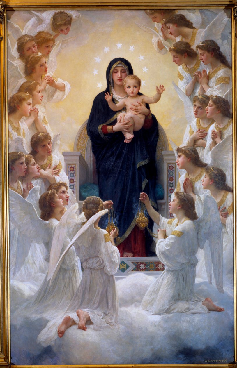 La Vierge aux Angels, de William Adolphe Bouguereau (1825-1905) 1900 de William Adolphe Bouguereau