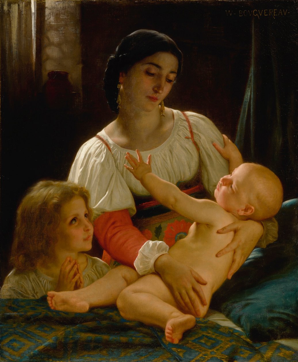 Le Réveil (Redução) de William Adolphe Bouguereau