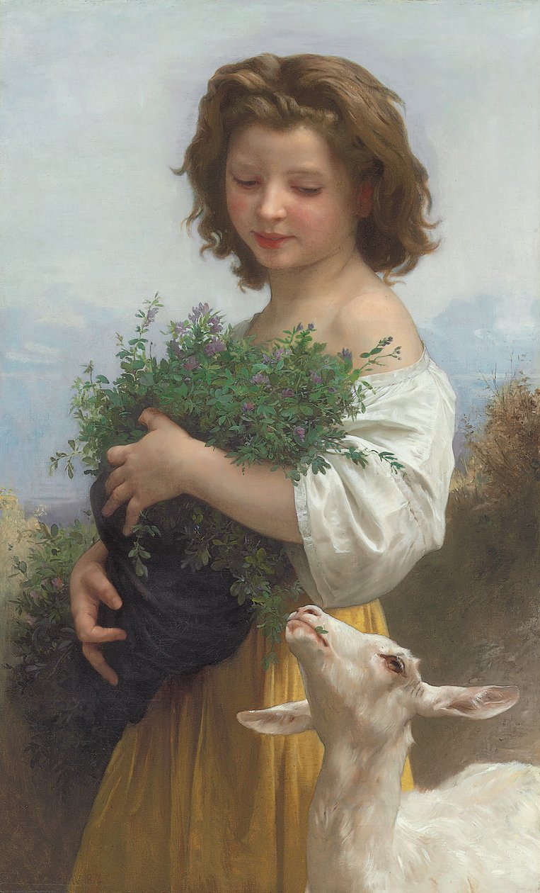 Esmeralda pequena; A Pequena Esmeralda, 1874 de William Adolphe Bouguereau