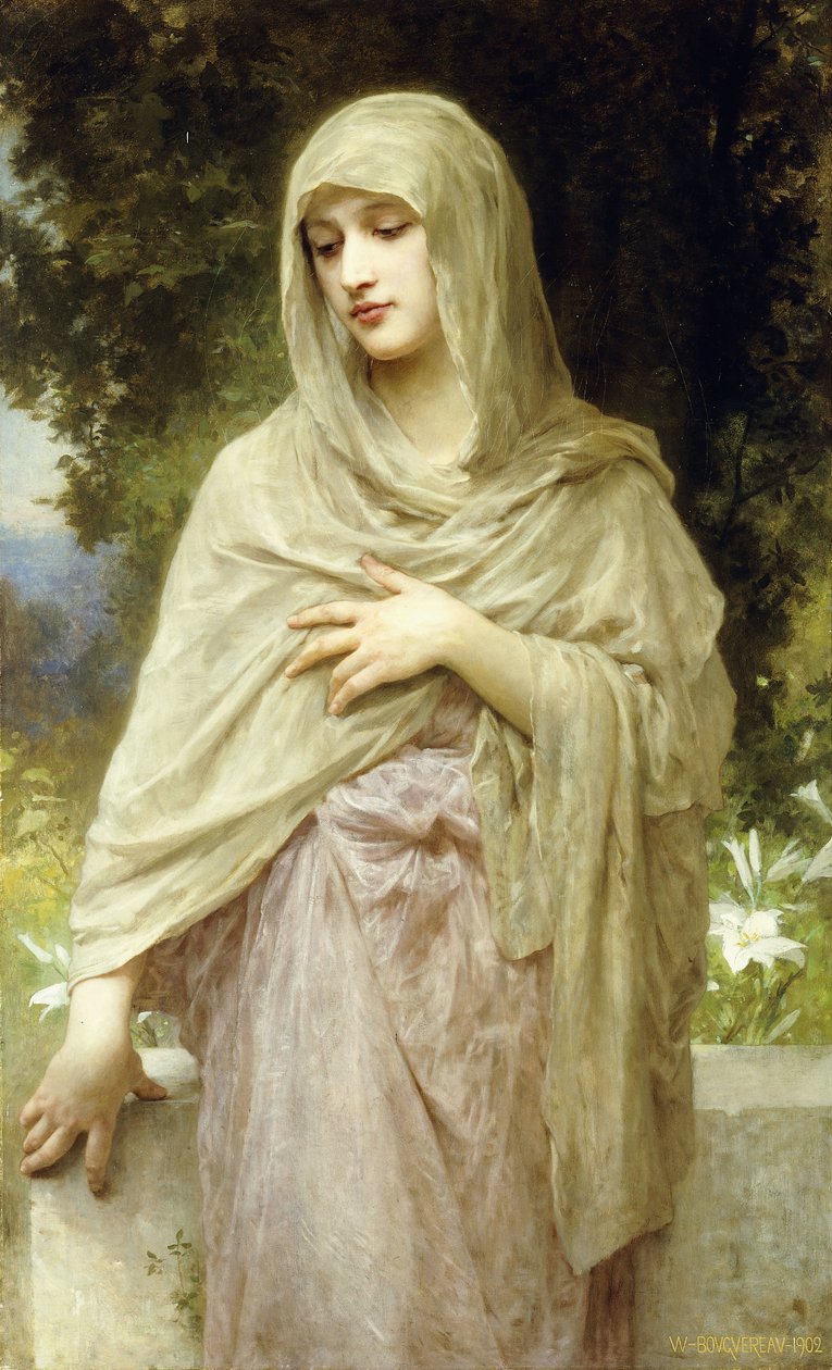 Meditação, 1902 de William Adolphe Bouguereau