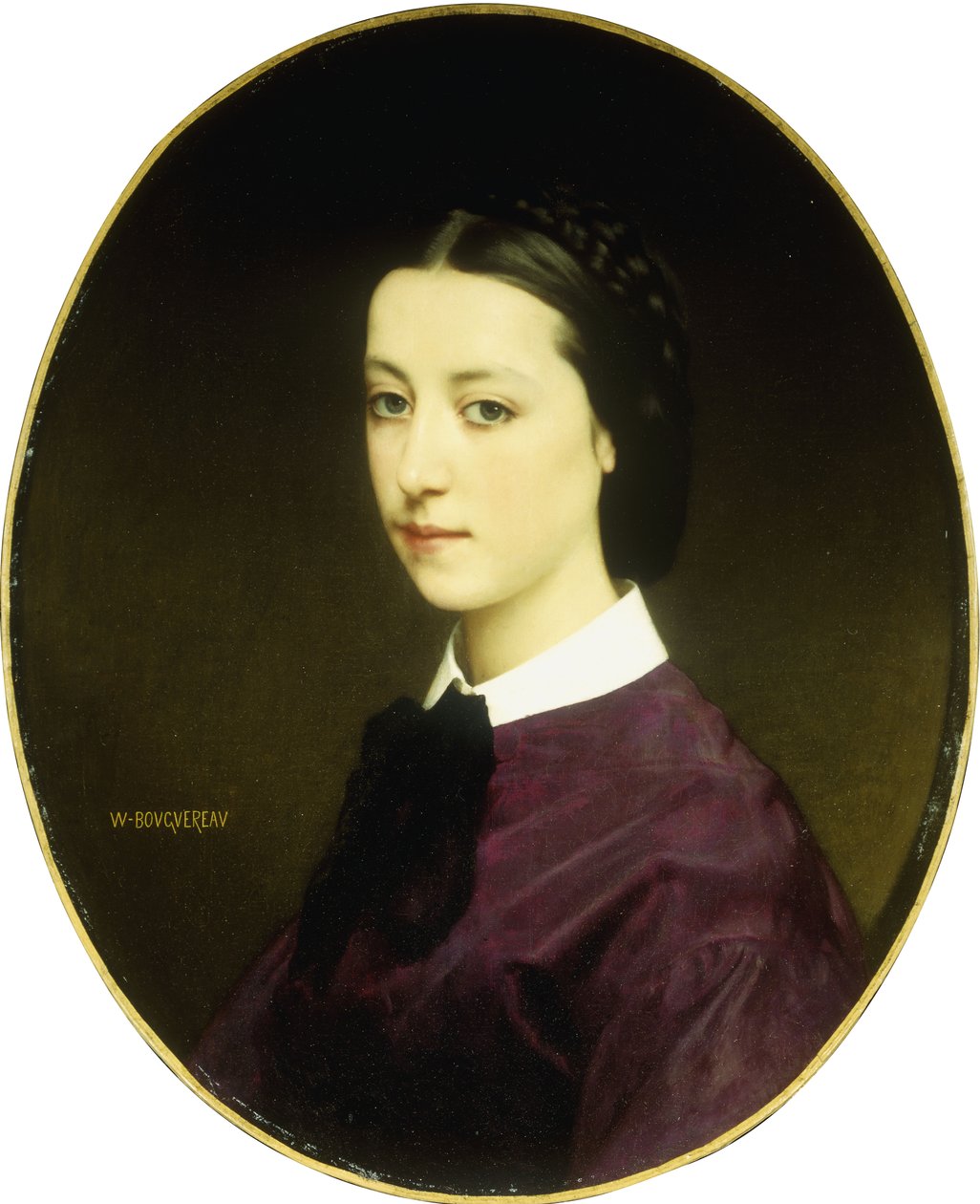 Retrato de uma jovem senhora de William Adolphe Bouguereau