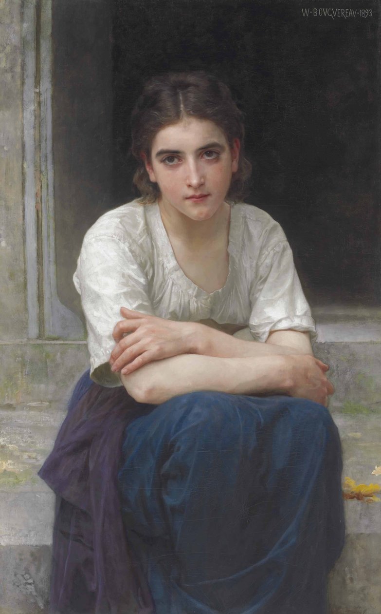 Reverie on the Threshold de William Adolphe Bouguereau