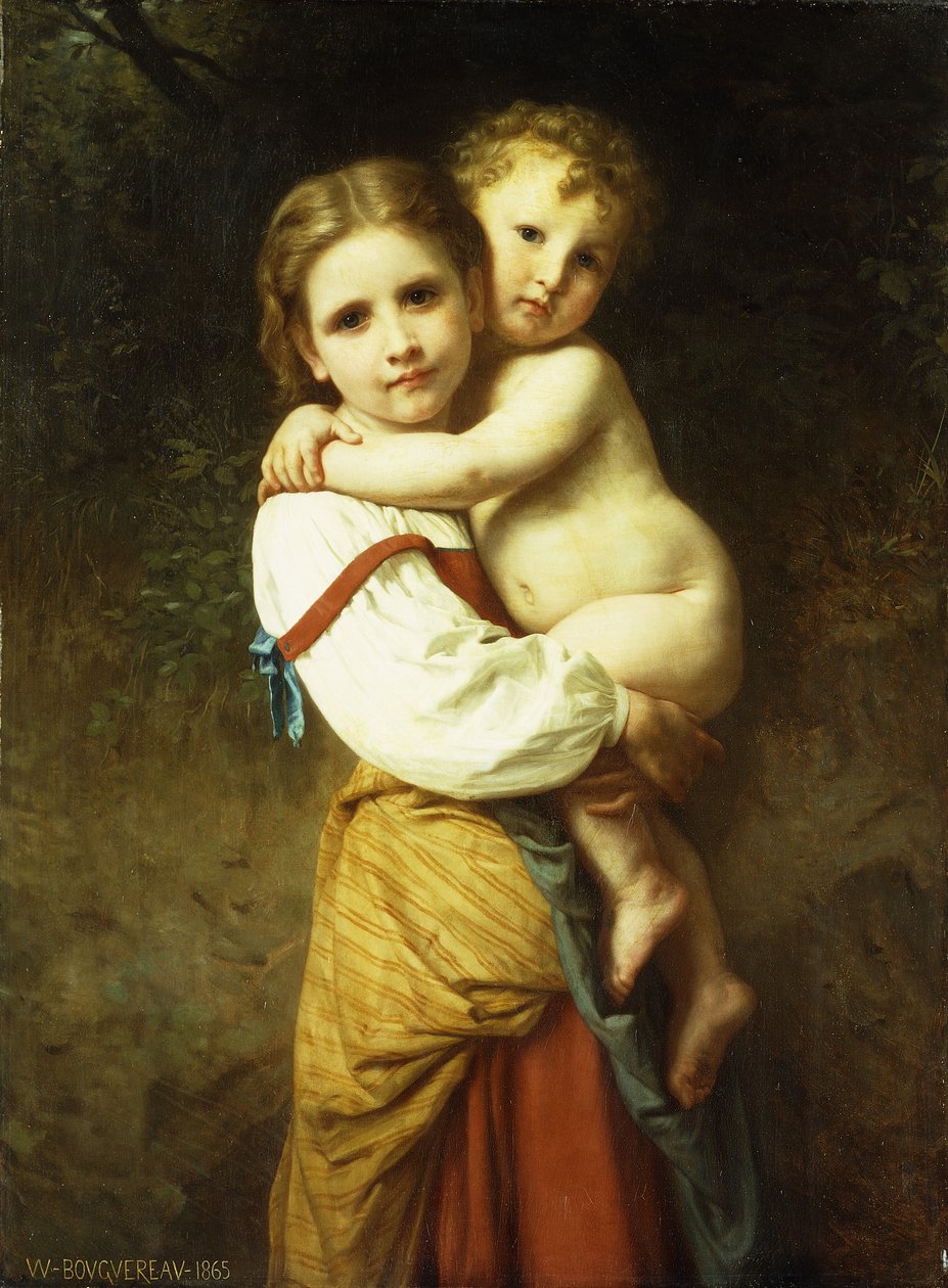 A irmã mais velha; A irmã mais velha, 1865 de William Adolphe Bouguereau