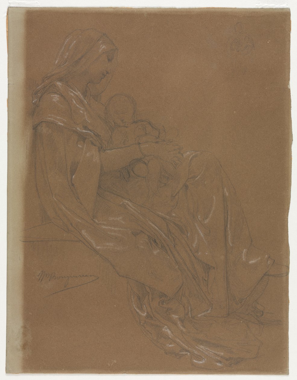 A Virgem e o Menino, segunda metade do século XIX. de William Adolphe Bouguereau