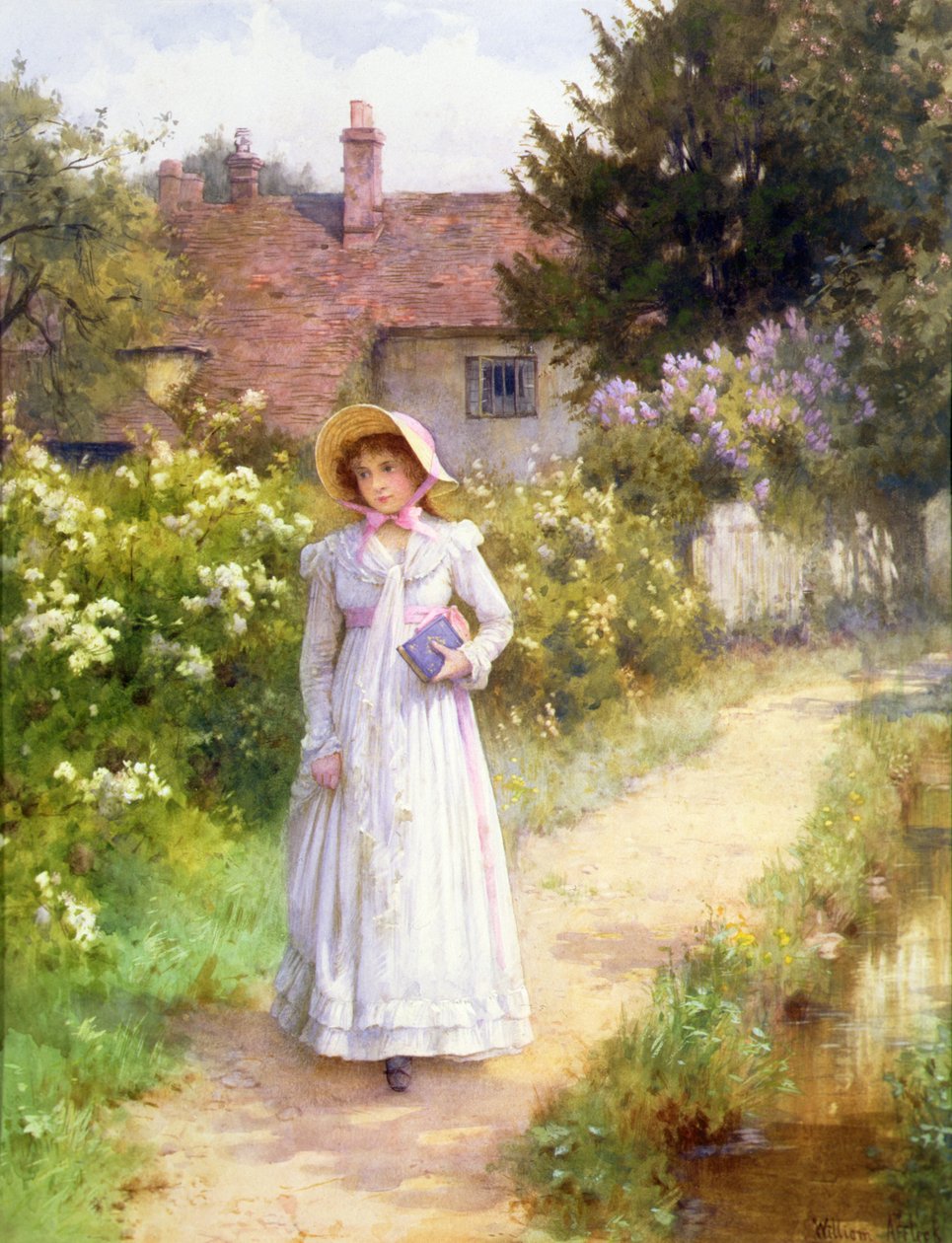 Tarde de Domingo (lápis e aguarela) de William Affleck