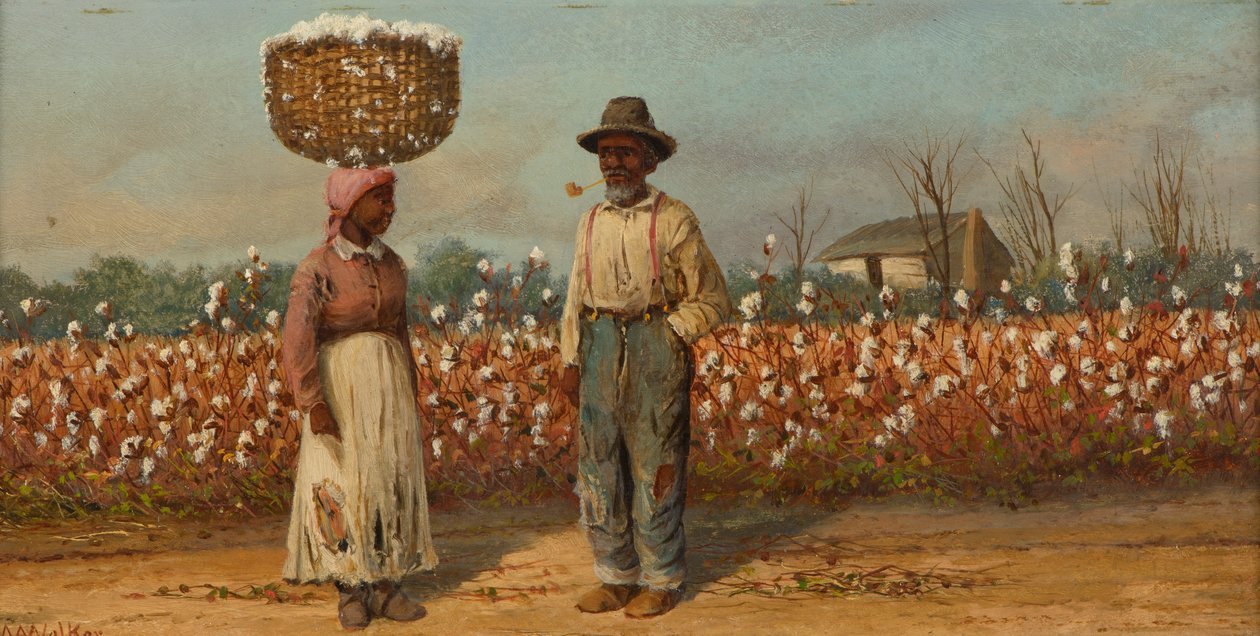 Catadores de Algodão, c.1890 (óleo no tabuleiro da academia) de William Aiken Walker