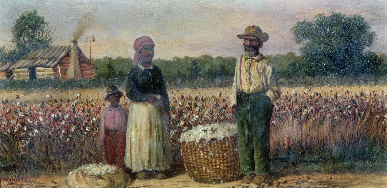 Cotton Pickers in the American South (quadro) (para o par ver 67736) de William Aiken Walker