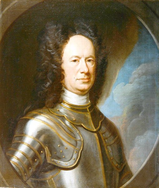 Retrato do Coronel Alexander Campbell de Finab (b.1669) 1715 (óleo sobre tela) de William Aikman