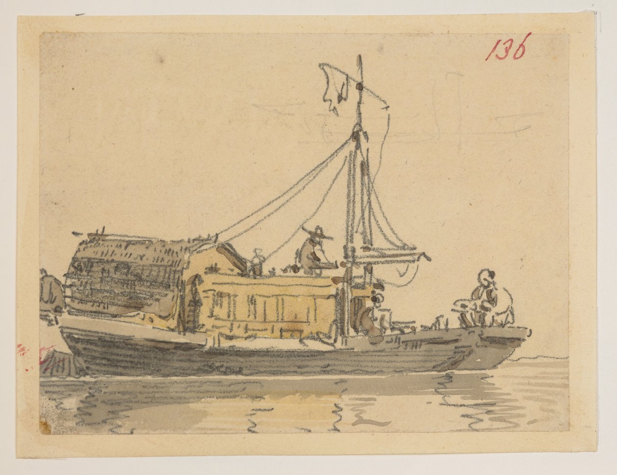 136. Uma sucata, de um Álbum de 372 desenhos de paisagens, litorais, trajes e cotidiano feitos durante a embaixada de Lord Macartney ao Imperador da China, entre 1792 e 1794 (lápis e aquarela sobre papel) de William Alexander