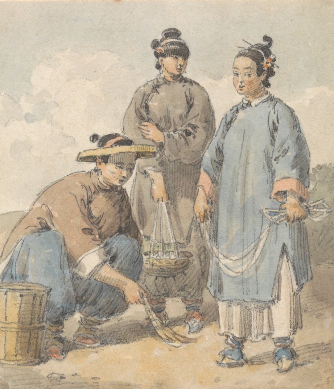 Três vendedoras de rua chinesas de William Alexander