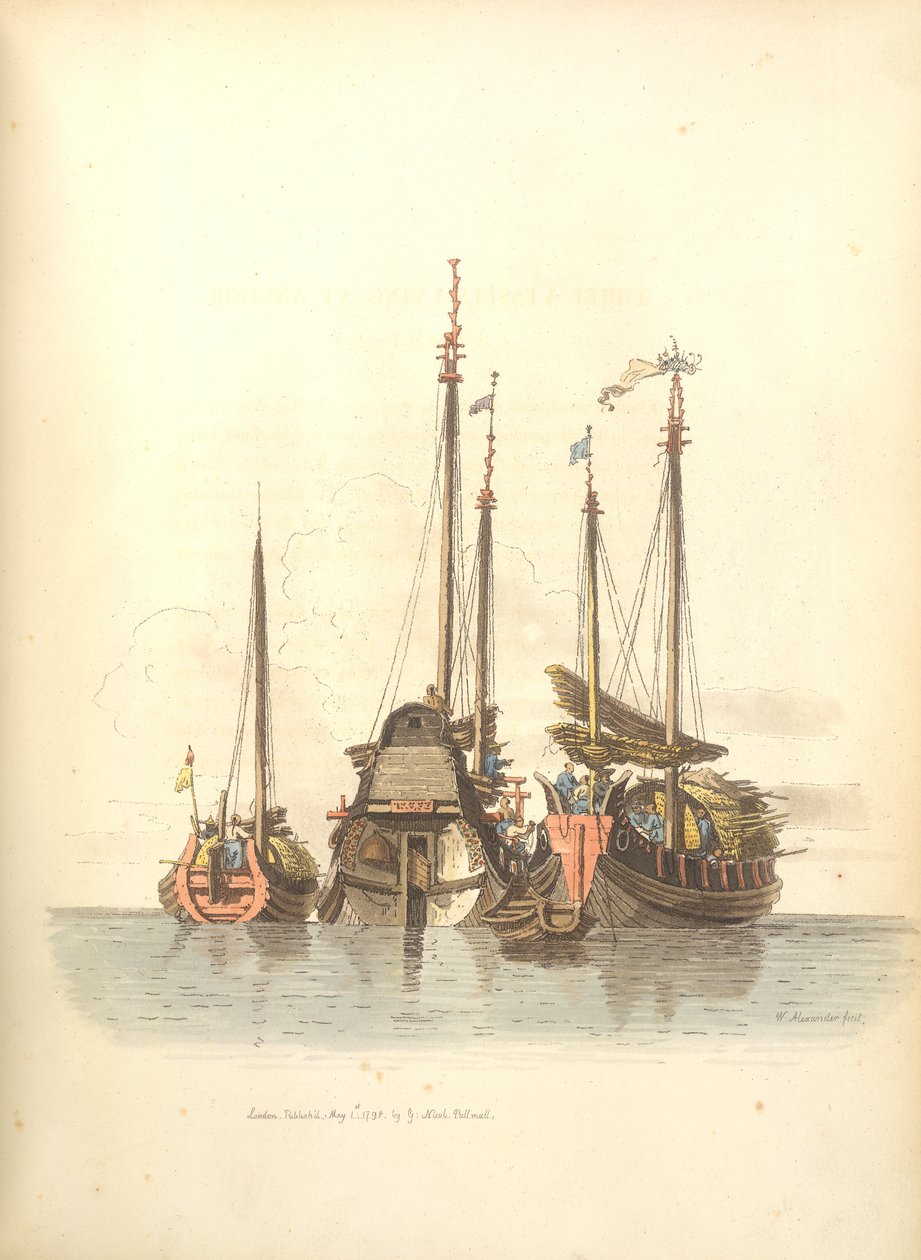 Três navios fundeados de William Alexander