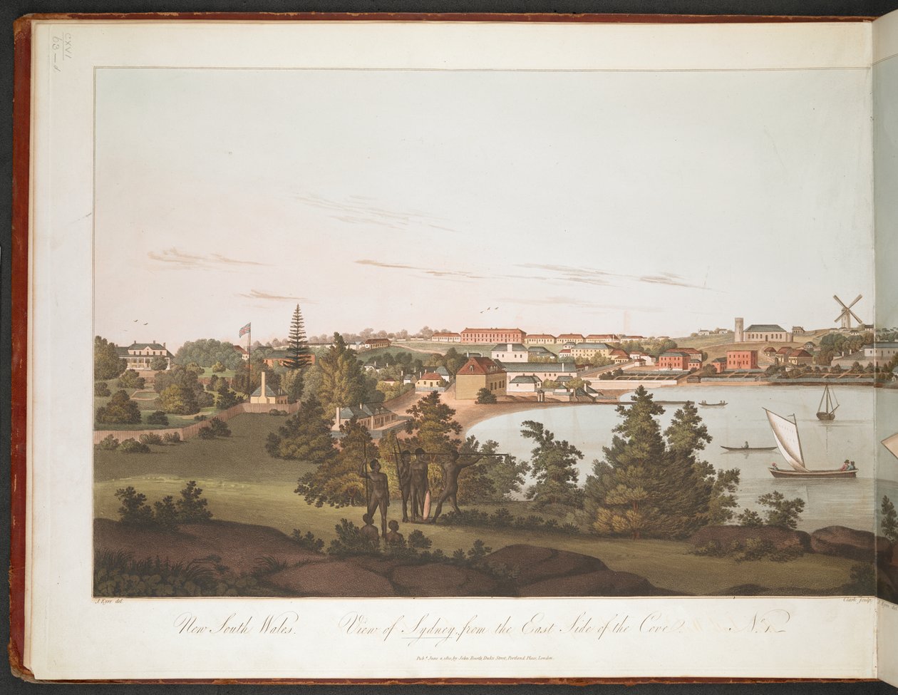 Vista de Sydney a partir do lado leste da enseada. de William Alexander