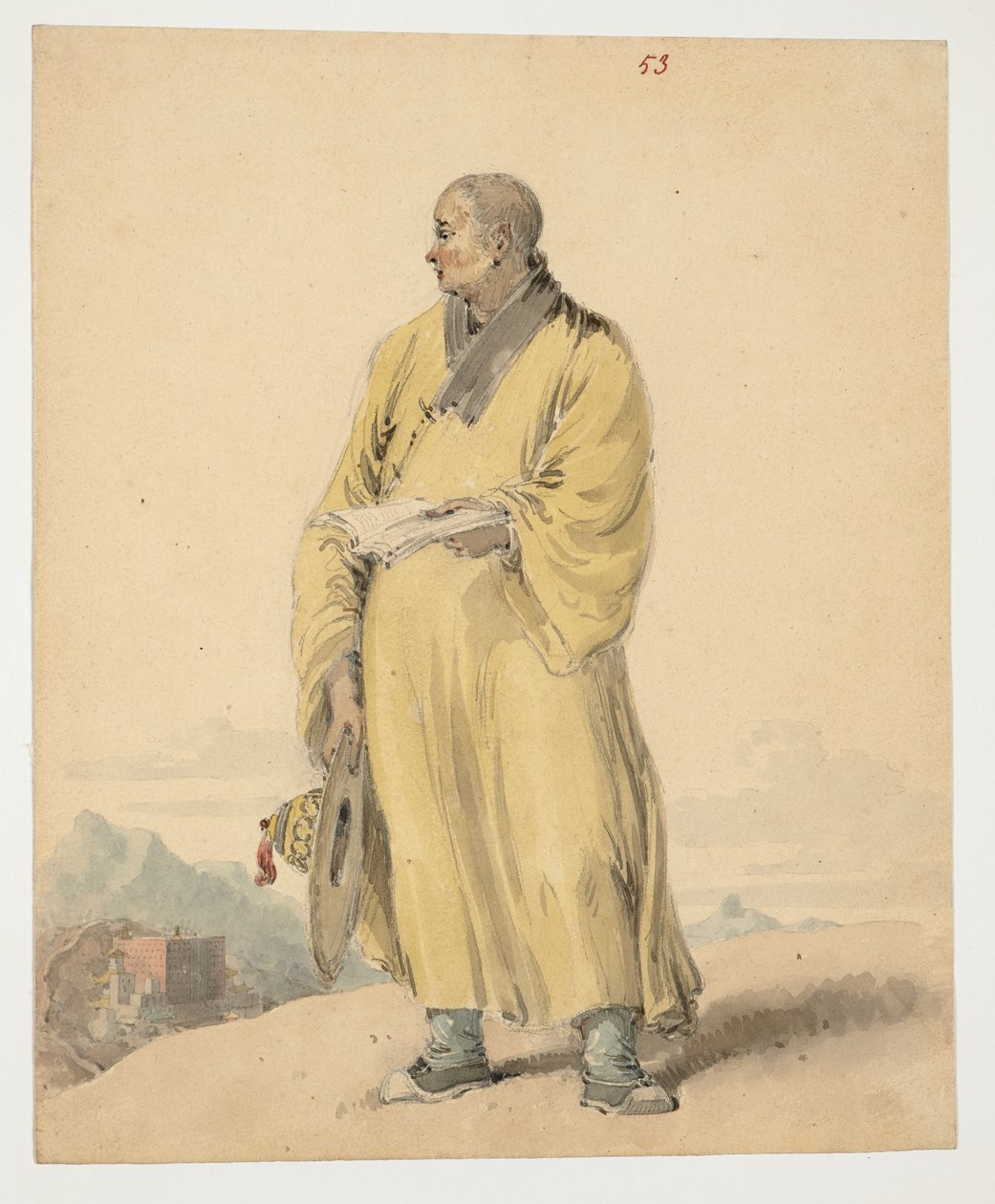 WD 961 f.53, Retrato de um Lama, ou Bonze de William Alexander