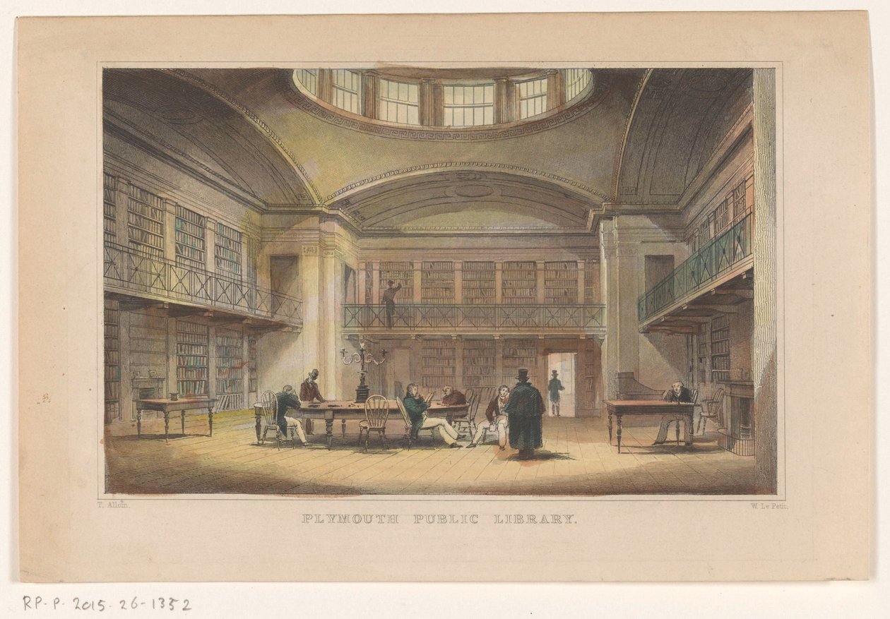 Bibliotheek de Plymouth Biblioteca Pública de Plymouth (título no objeto) de William Alexander Le Petit