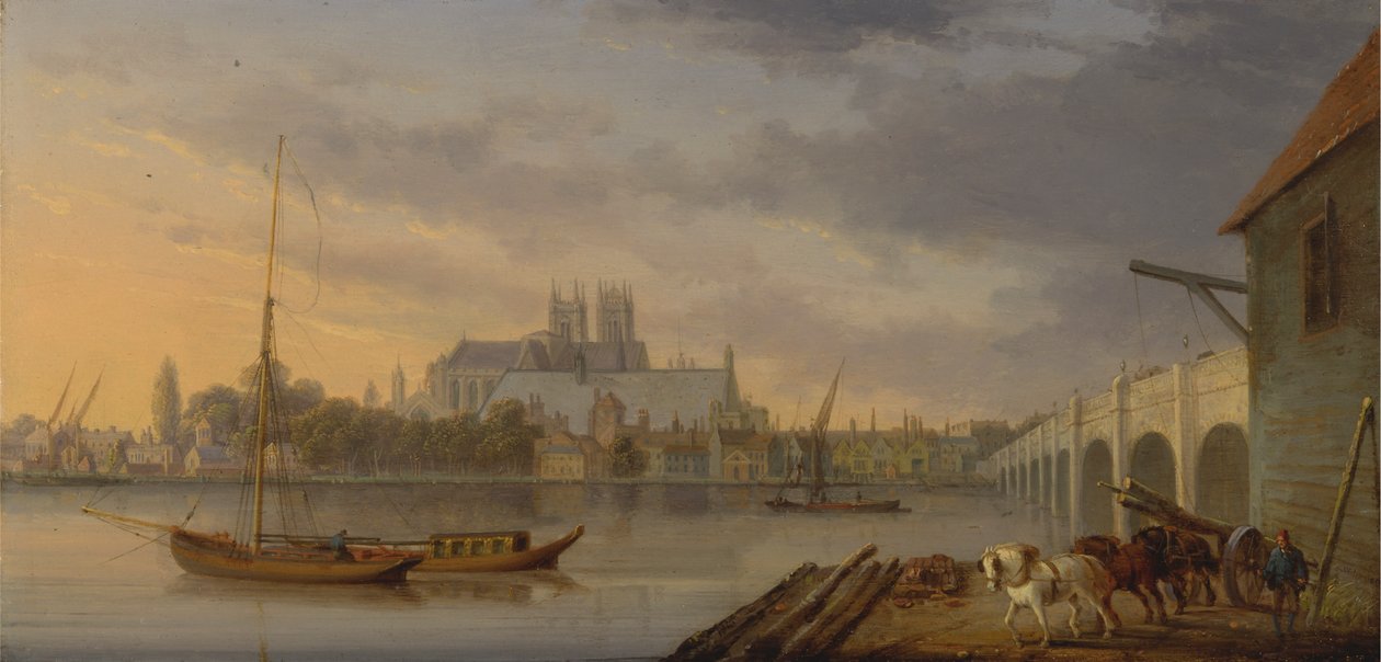 Uma Vista da Ponte de Westminster e da Abadia a partir do Lado Sul de William Anderson