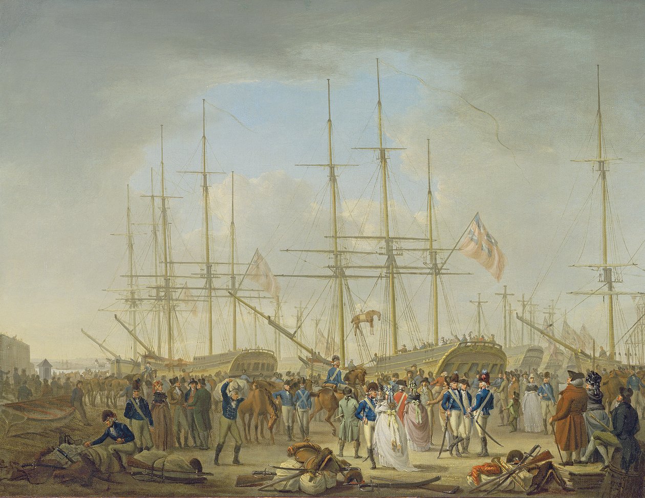 Hussardos Embarcando no Deptford de William Anderson