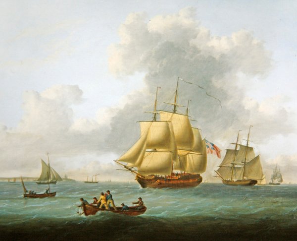 Navios de guerra, mercenários e embarcações mais pequenas na Boca do Tamisa de William Anderson