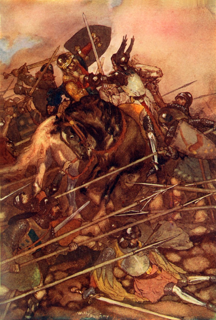"Siegfried captura Ludegast", 1919. de William Andrew Pogany
