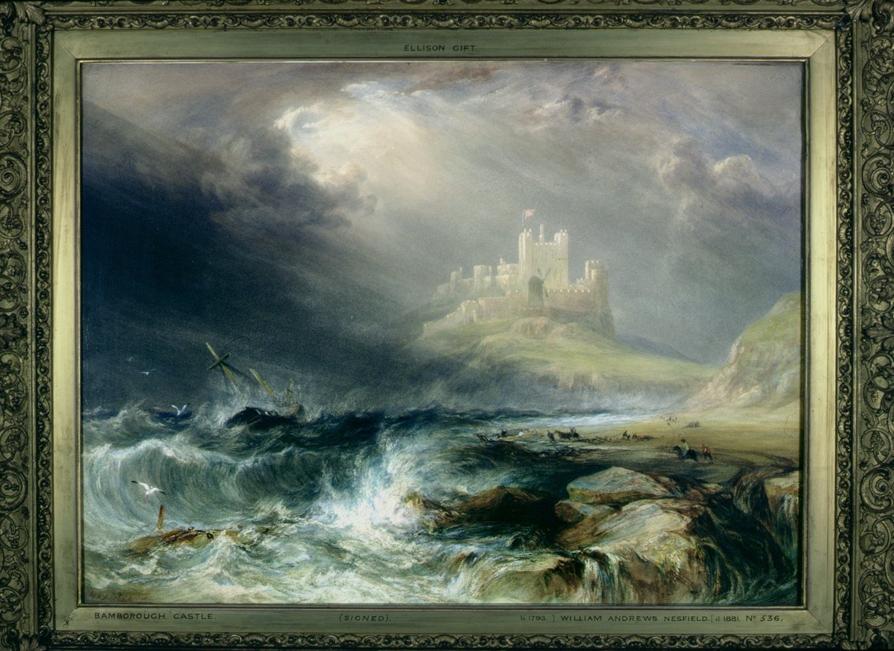 Castelo de Bamburgh, Northumberland de William Andrews Nesfield